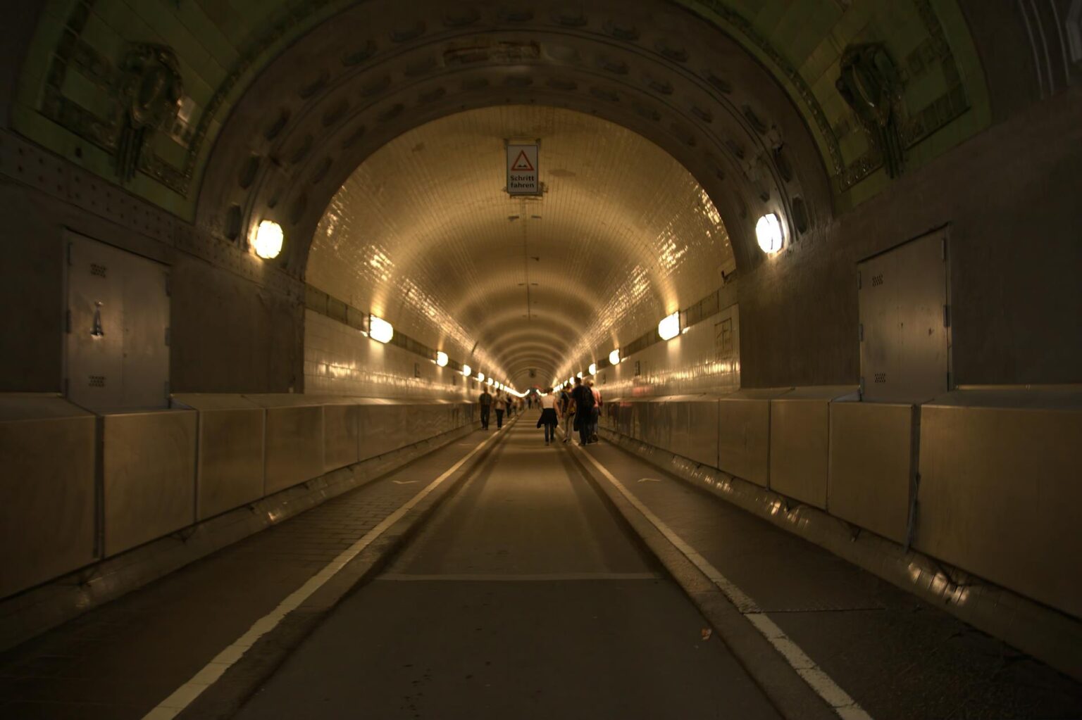 Underground tunnel system showing the type of infrastructure used for pneumatic waste networks