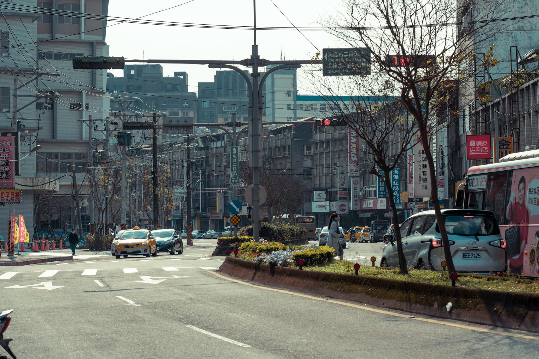 Clean city street demonstrating the cleaner urban environment created by pneumatic waste systems