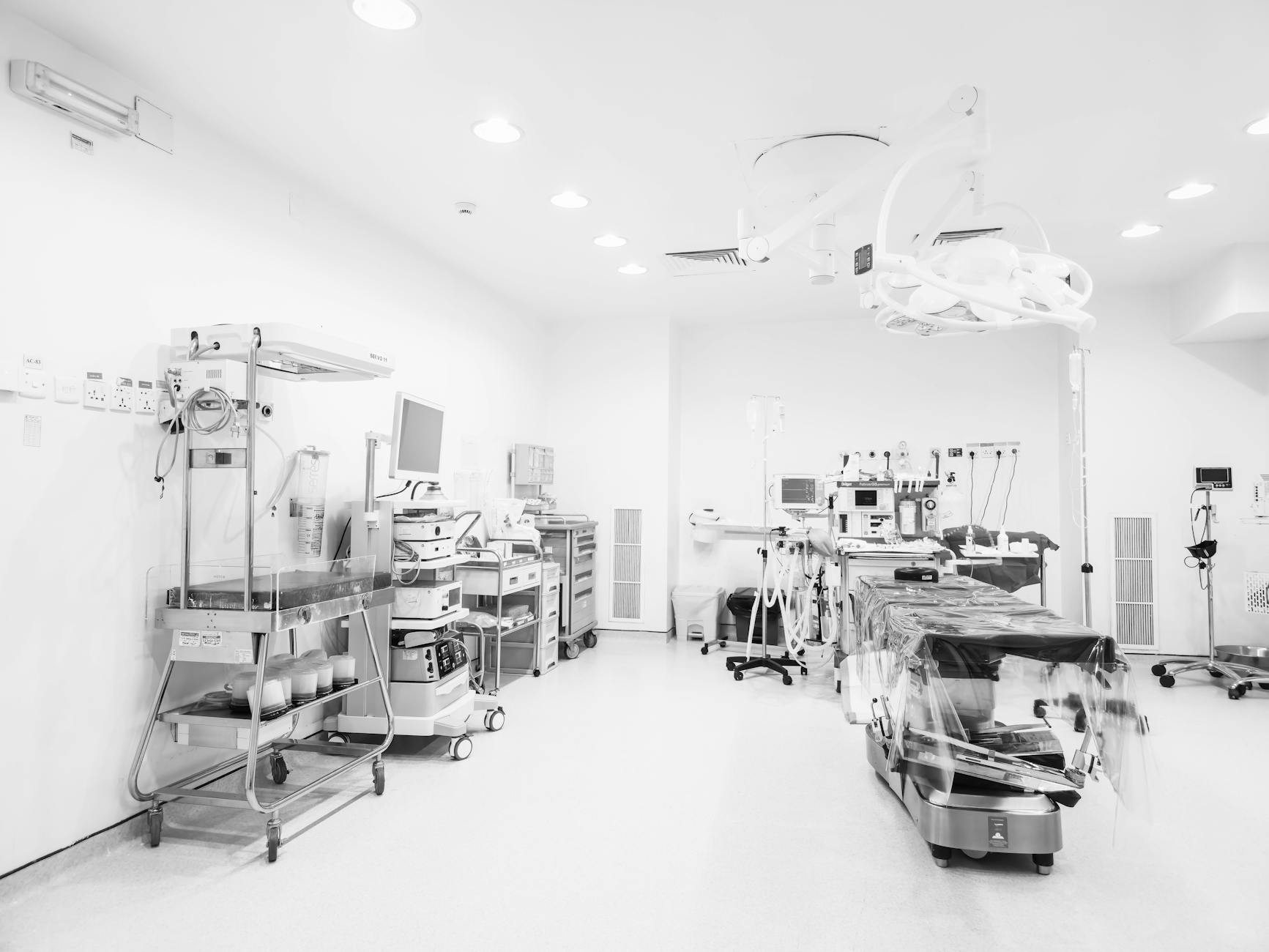 Modern medical equipment and technology in hospital setting