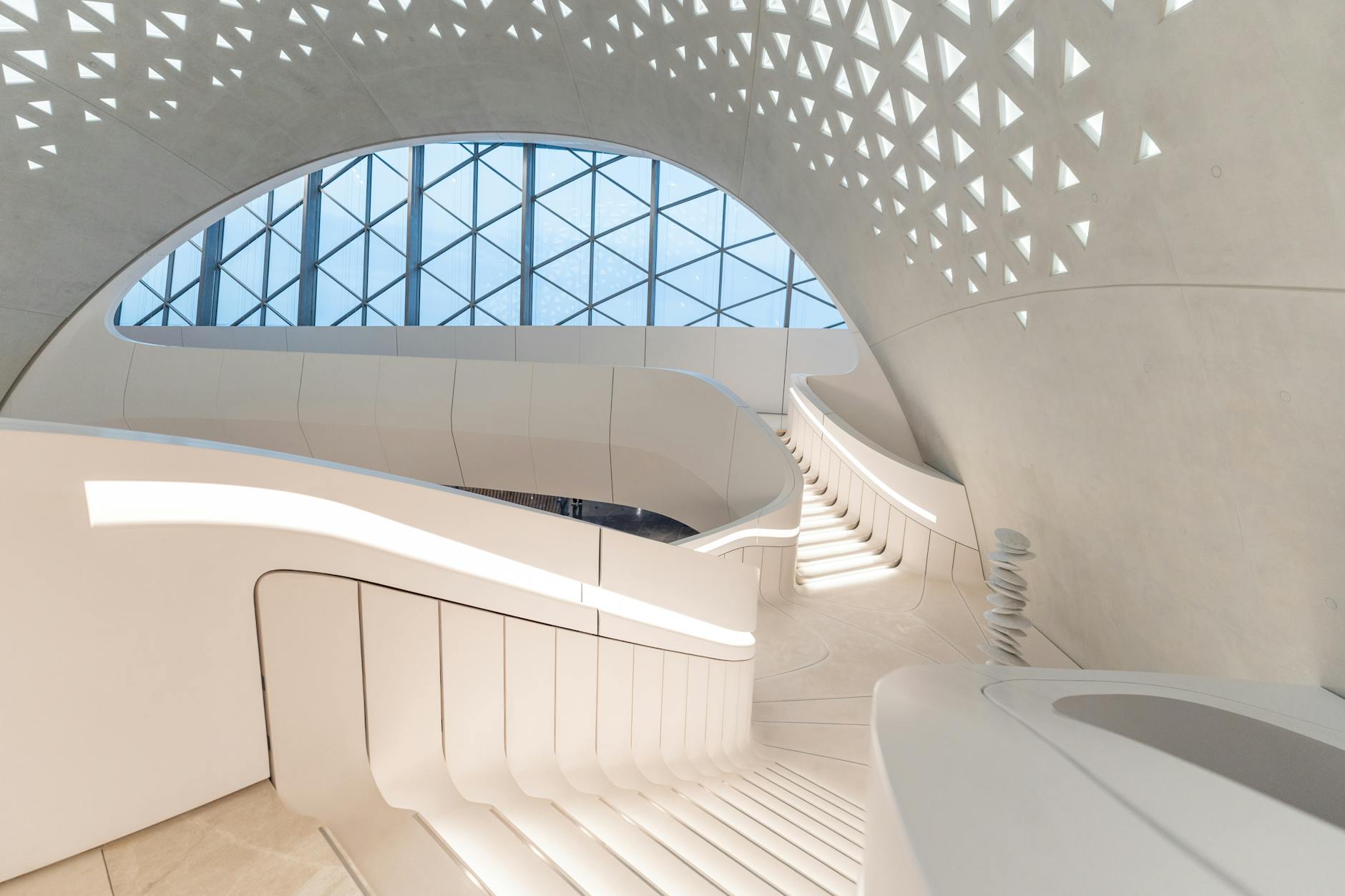 Sleek modern interior space with contemporary design elements