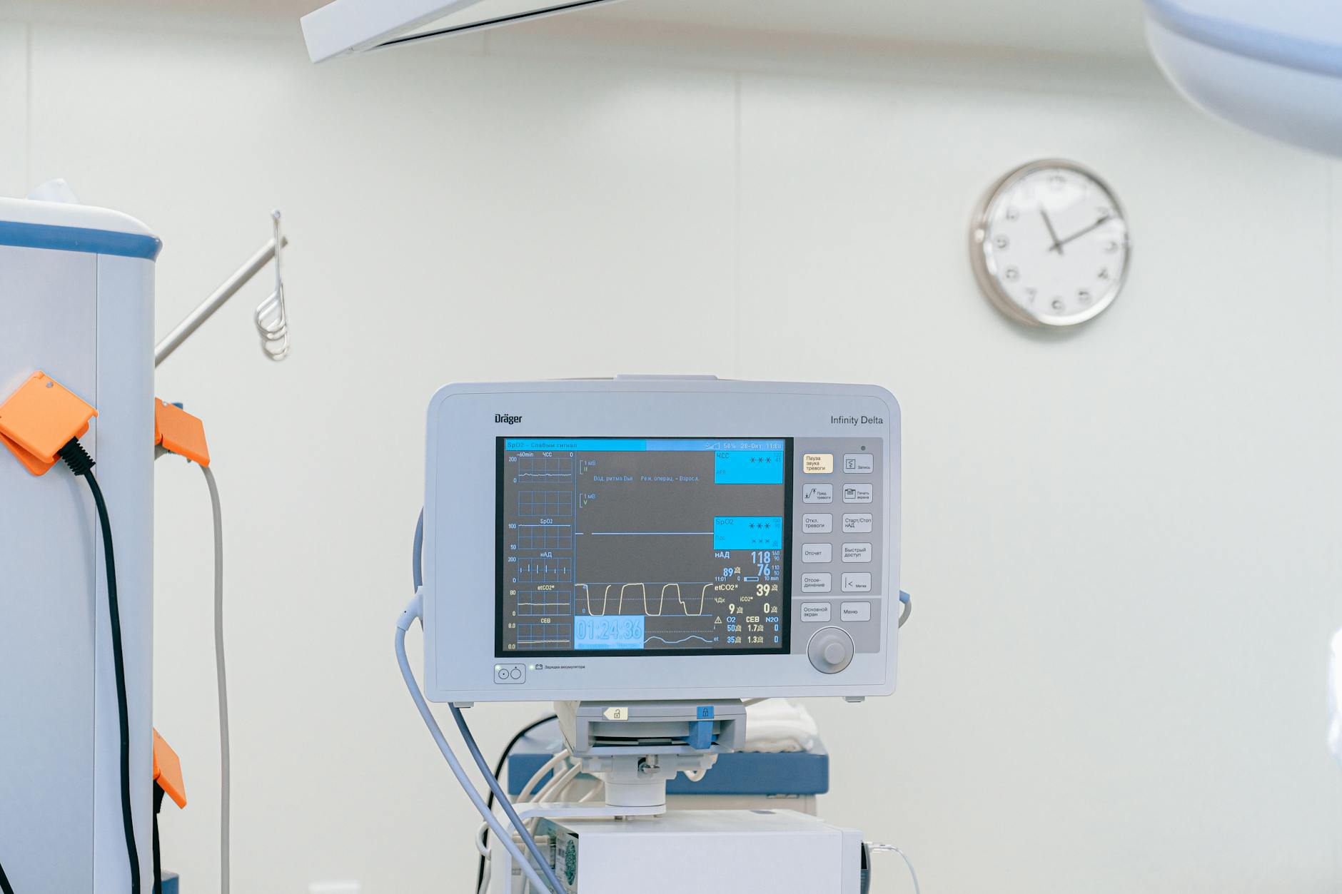 Digital tablet displaying medical translation interface in healthcare setting