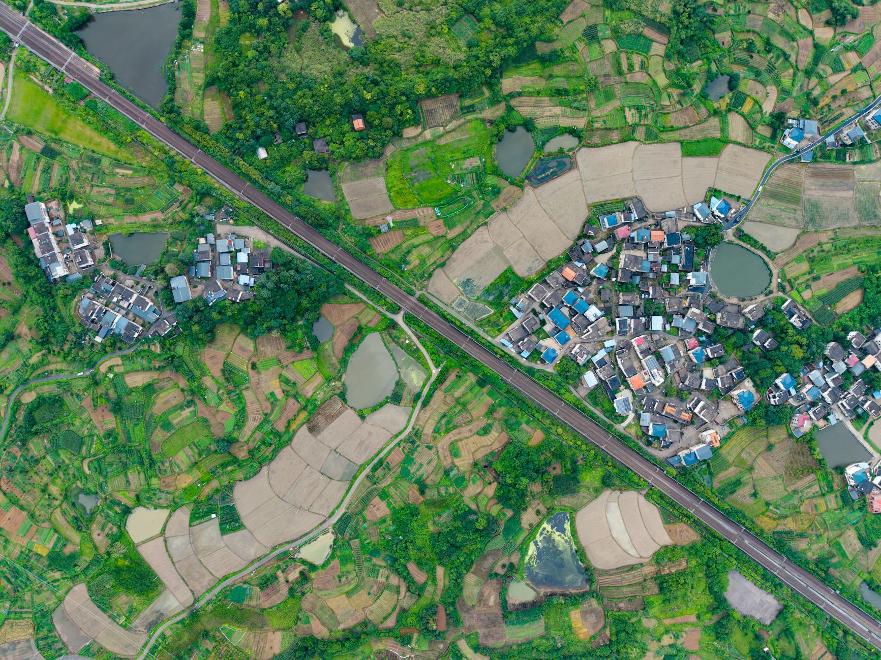 Scenic rural landscape representing connected communities with modern technology