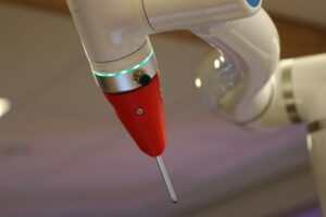 Automated robotic pharmacy system dispensing medications in modern hospital setting