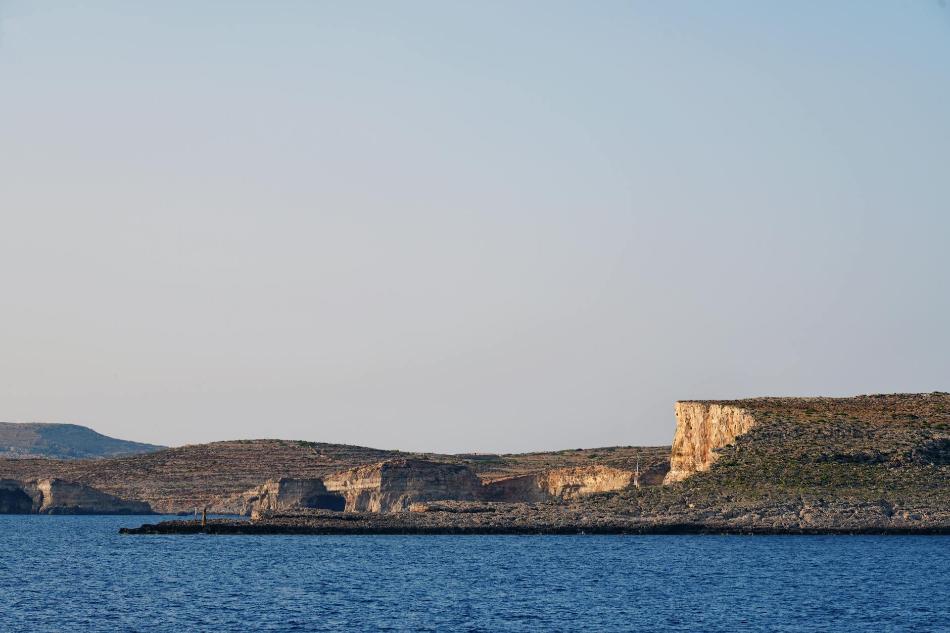Aerial view of Malta's coastline and historic architecture