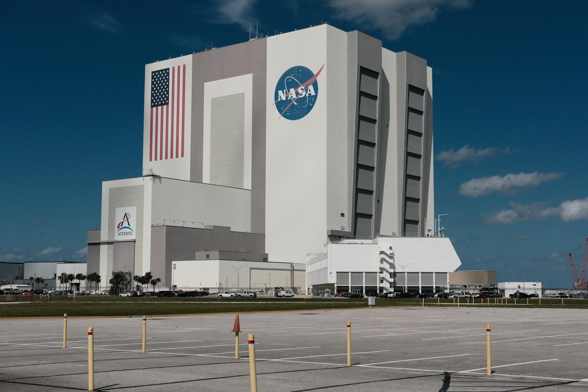 A large rocket standing on a launch pad before liftoff
