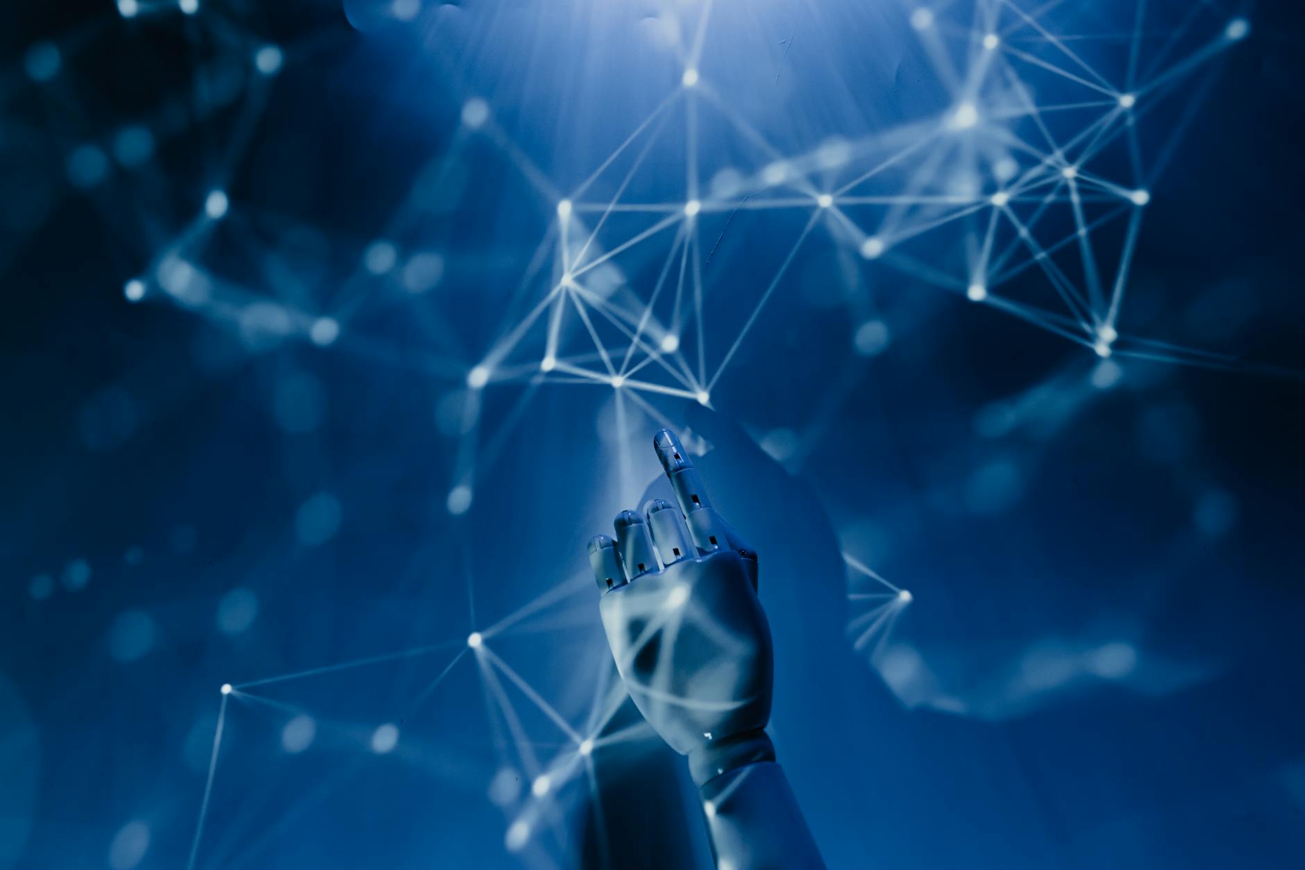 Abstract representation of AI and machine learning algorithms
