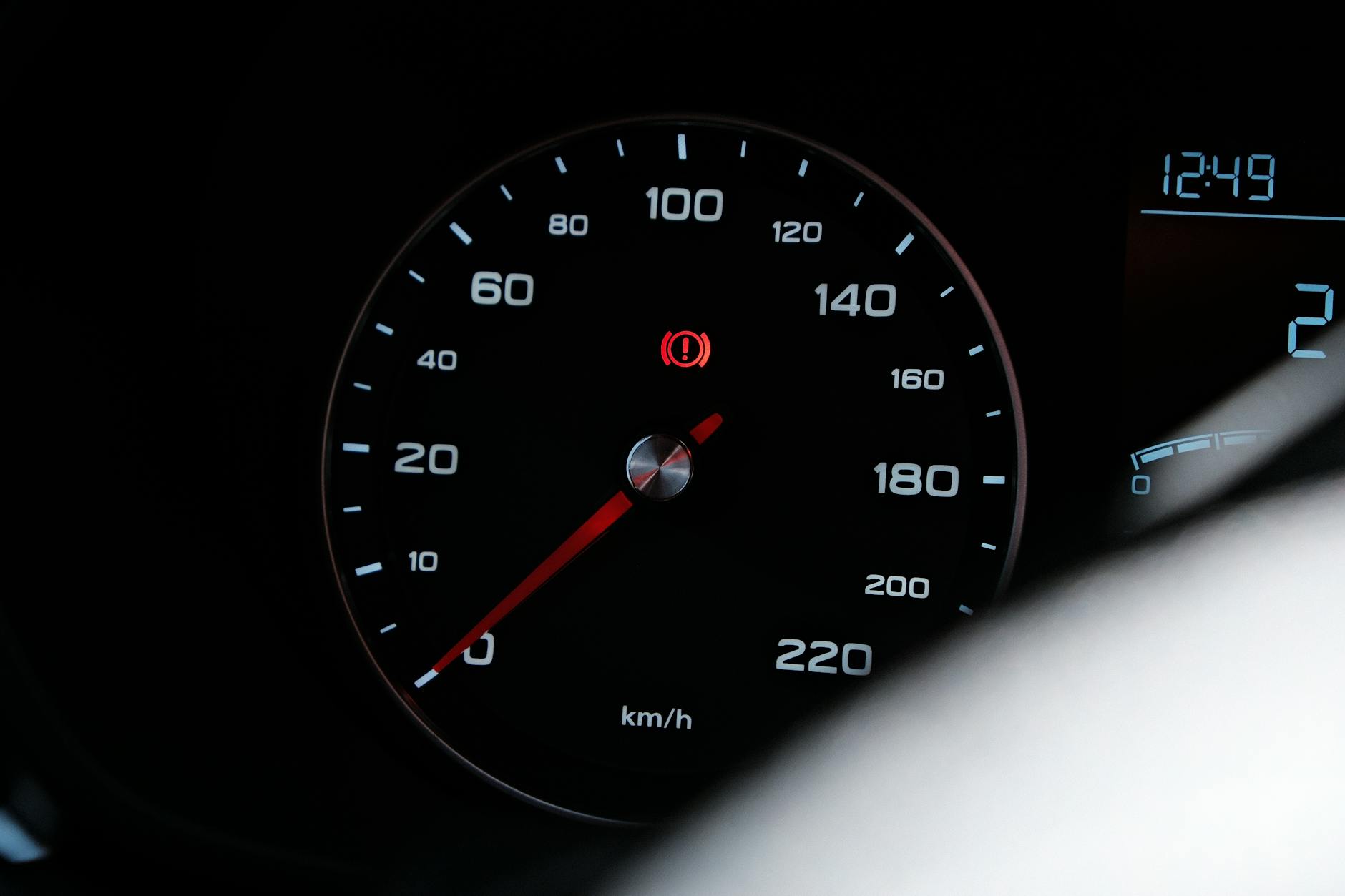 Close-up view of self-driving car sensor equipment and technology