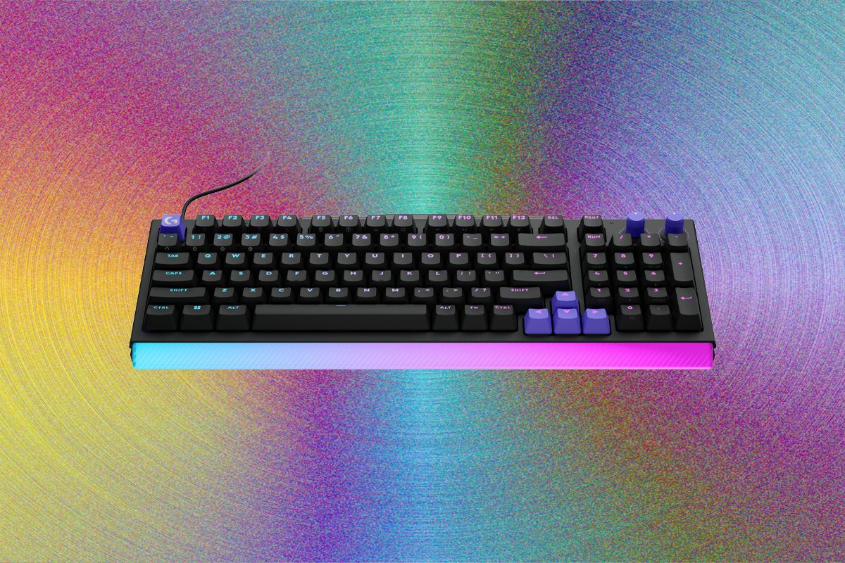 Individual keyboard switch components laid out on a desk surface