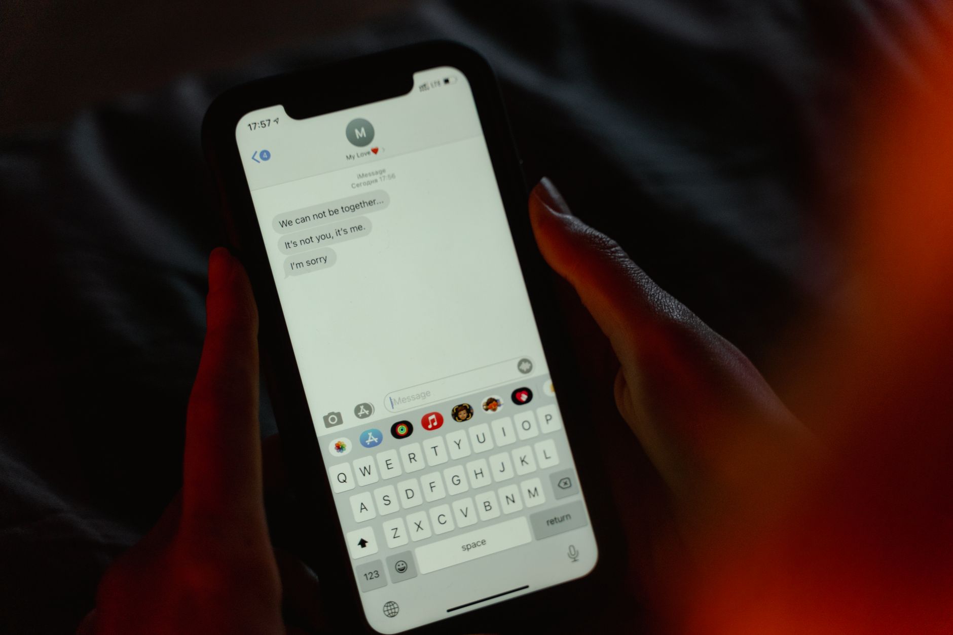 Person texting on a smartphone representing casual AI conversation