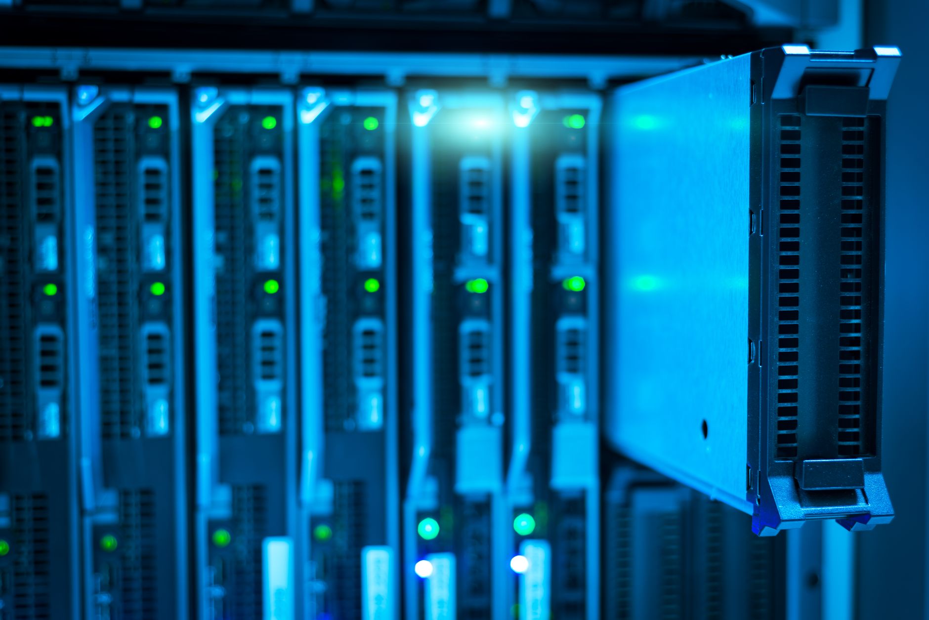 Large data center server racks representing OpenAI infrastructure operations
