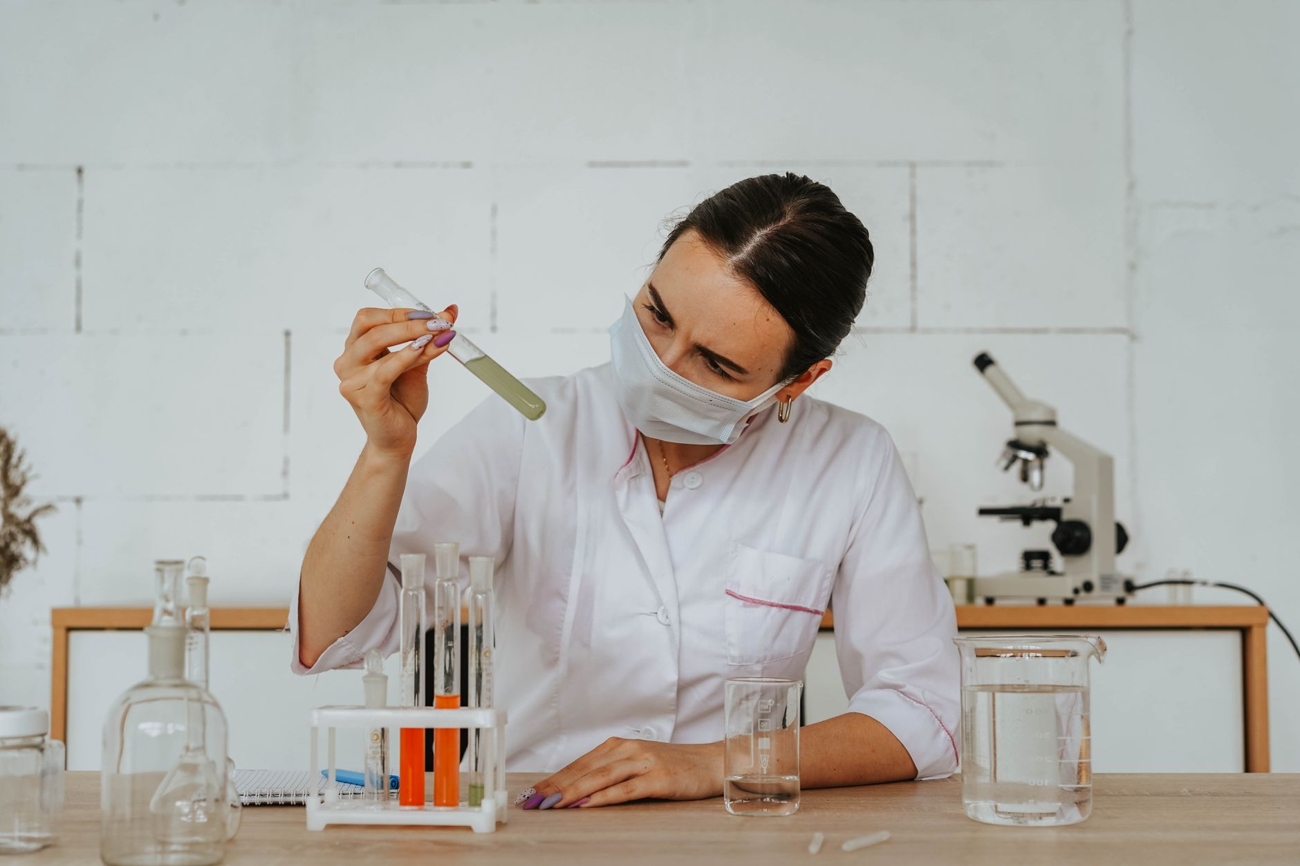 Scientist reviewing data in a neuroscience research laboratory