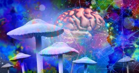 Psilocybin May Help Your Brain Focus on the Present Moment A colorful neuroimaging scan showing brain activity patterns