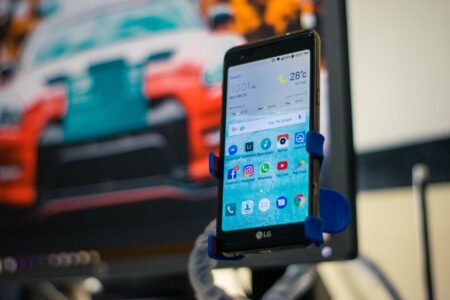 Samsung Galaxy Z Fold open showing large inner display