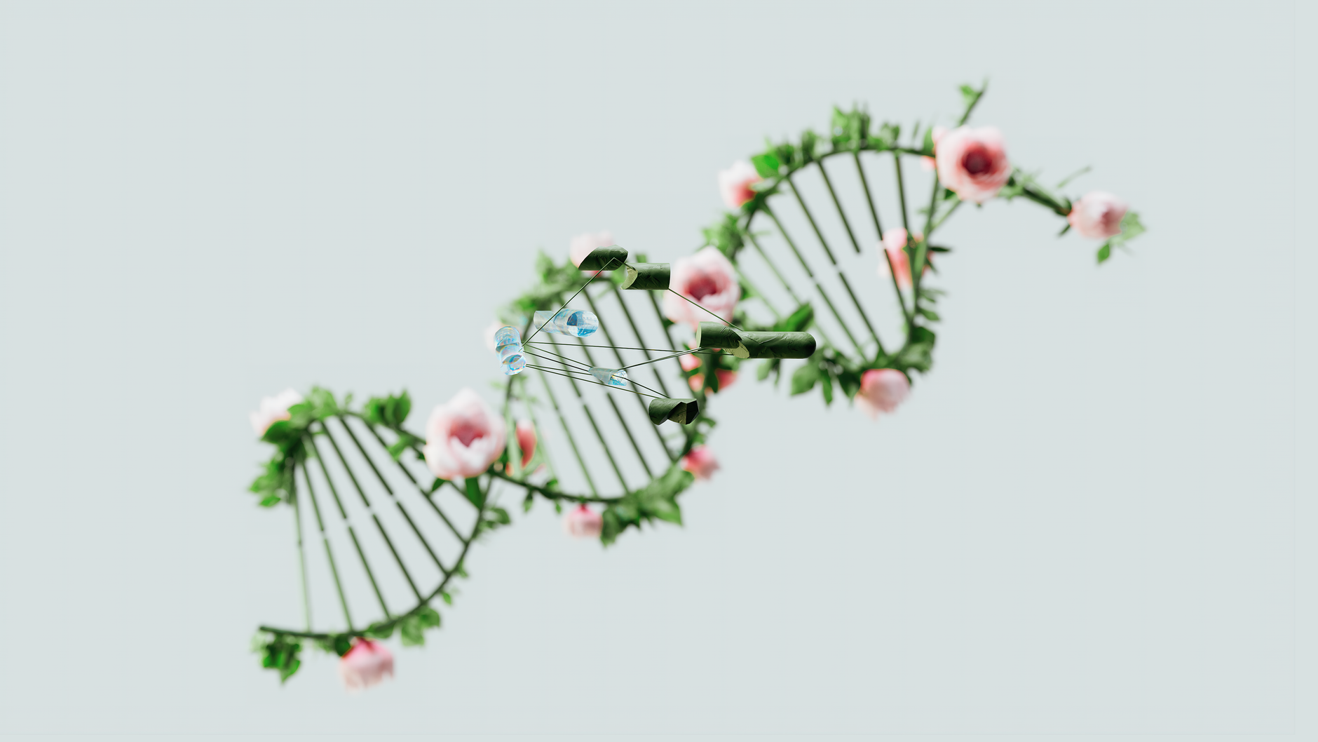 Close-up visualization of DNA strands representing genetic engineering risks