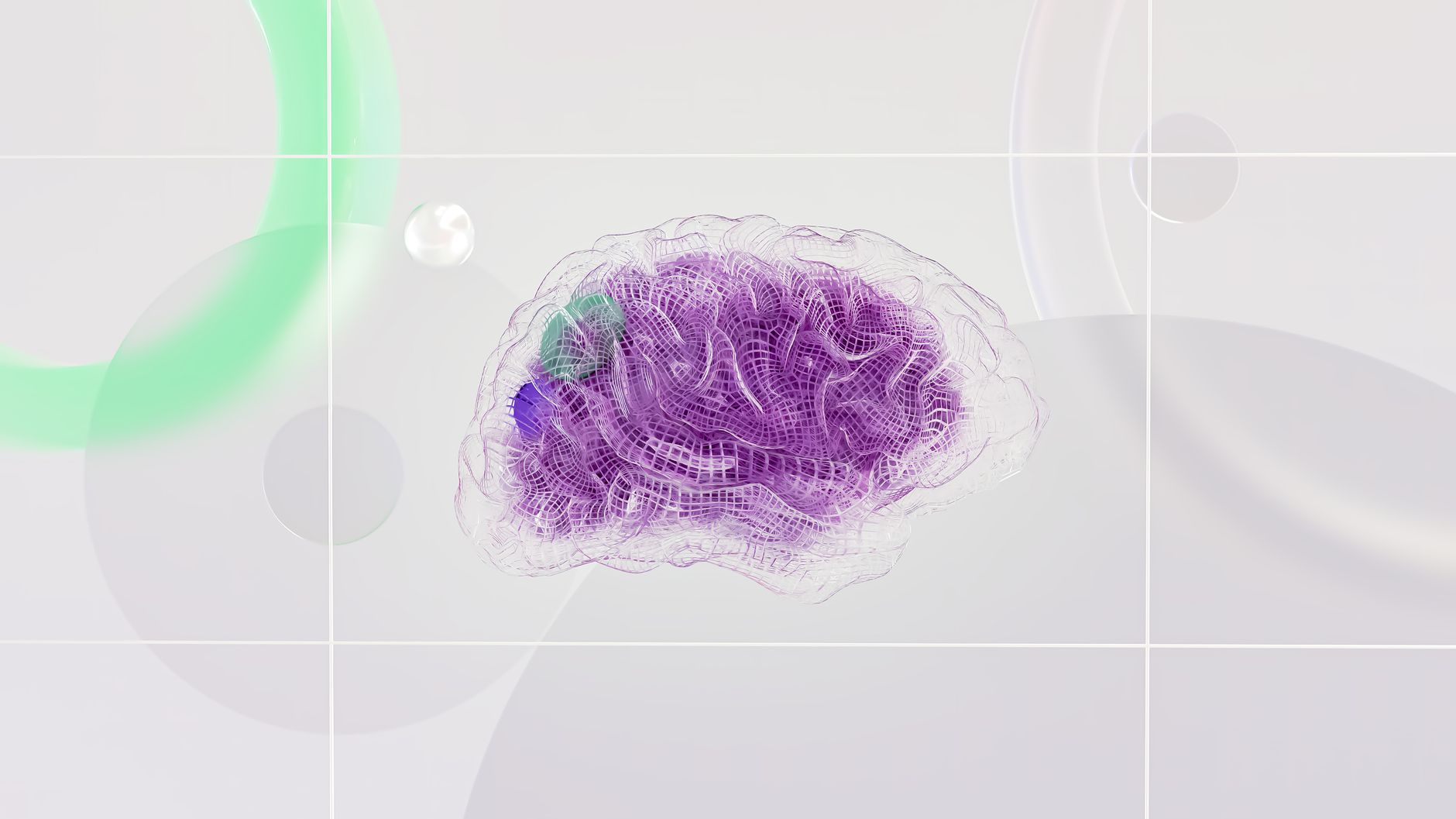 Abstract visualization of artificial intelligence model processing data