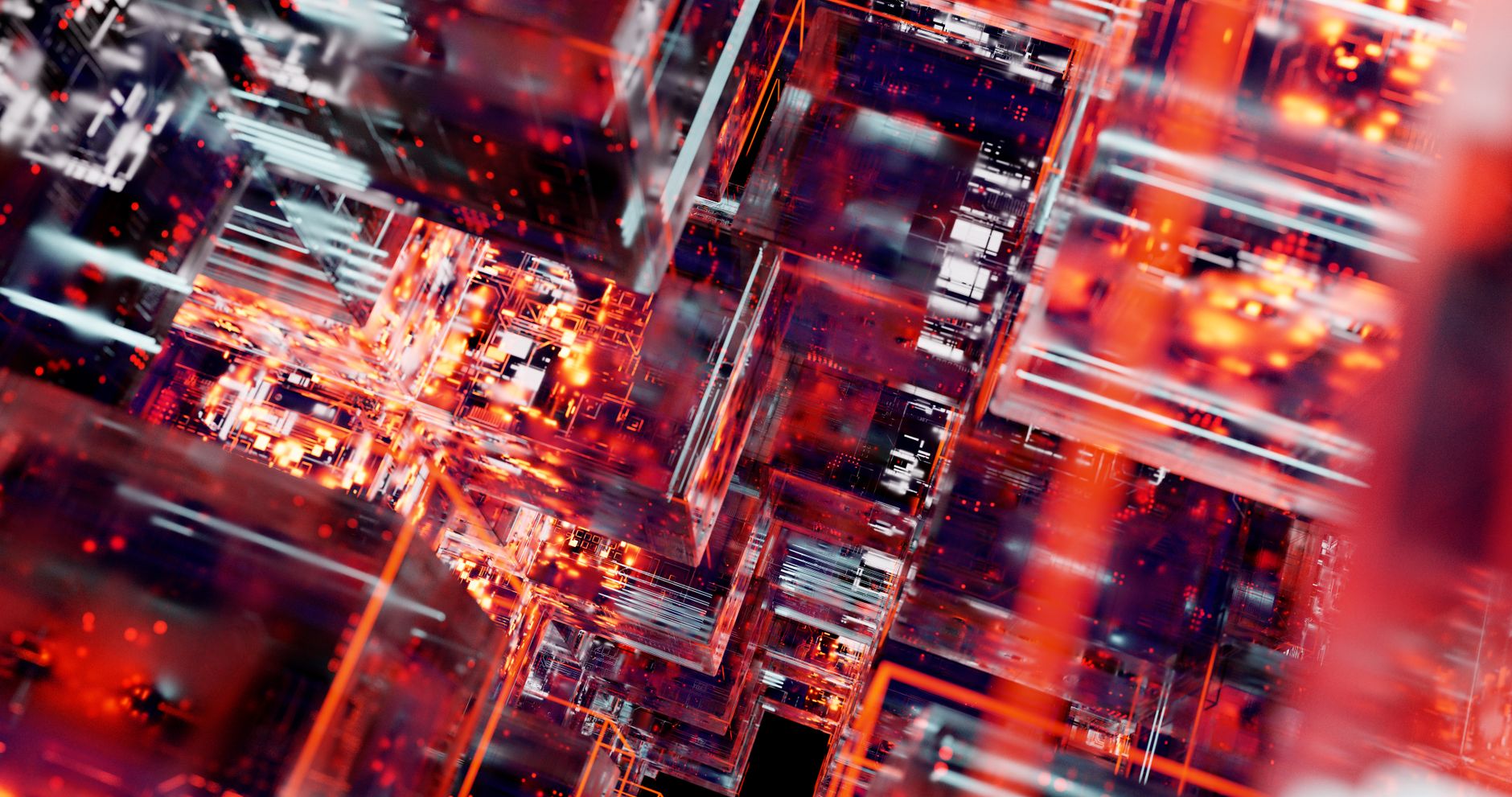 Abstract visual representing competitive dynamics in the AI industry