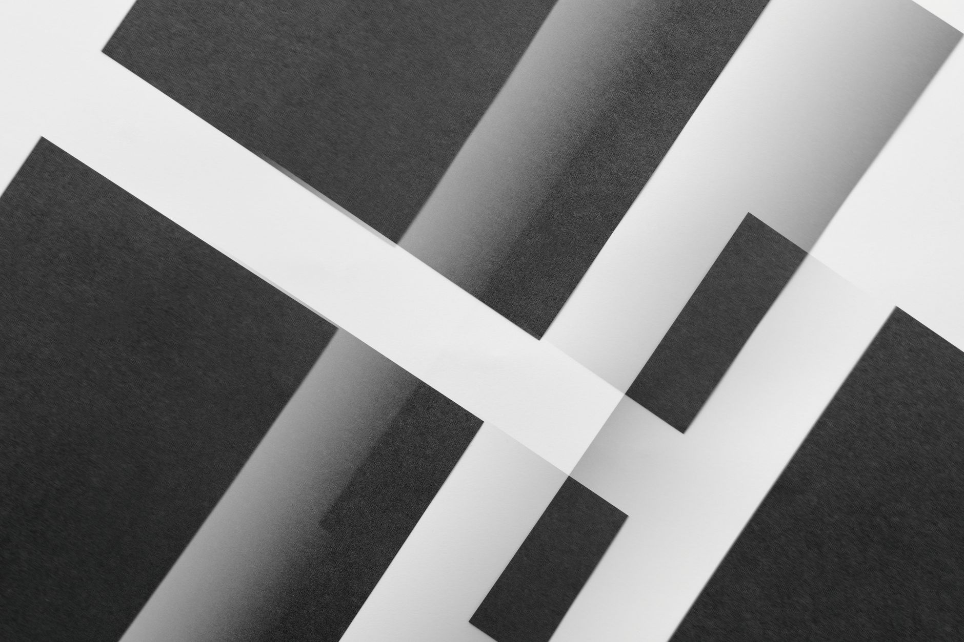Minimalist black and white graphic design layout on a screen