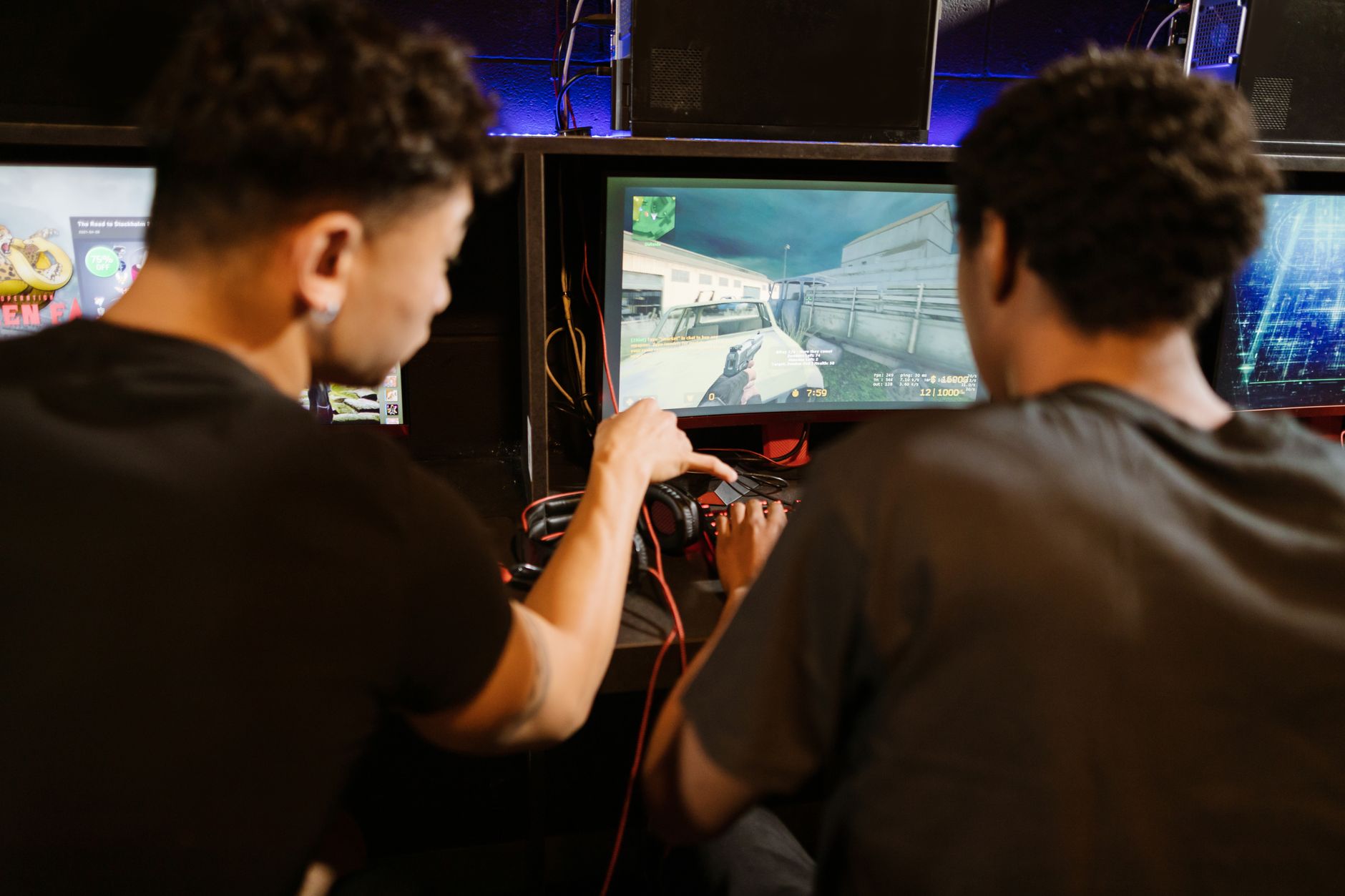 Television screen displaying a video game during gameplay