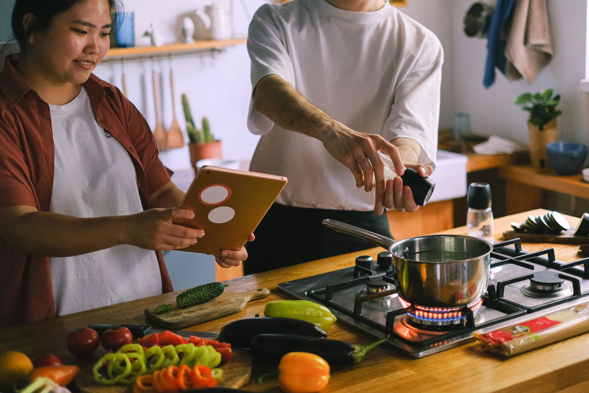 Modern cooking gadget displayed on a kitchen counter
