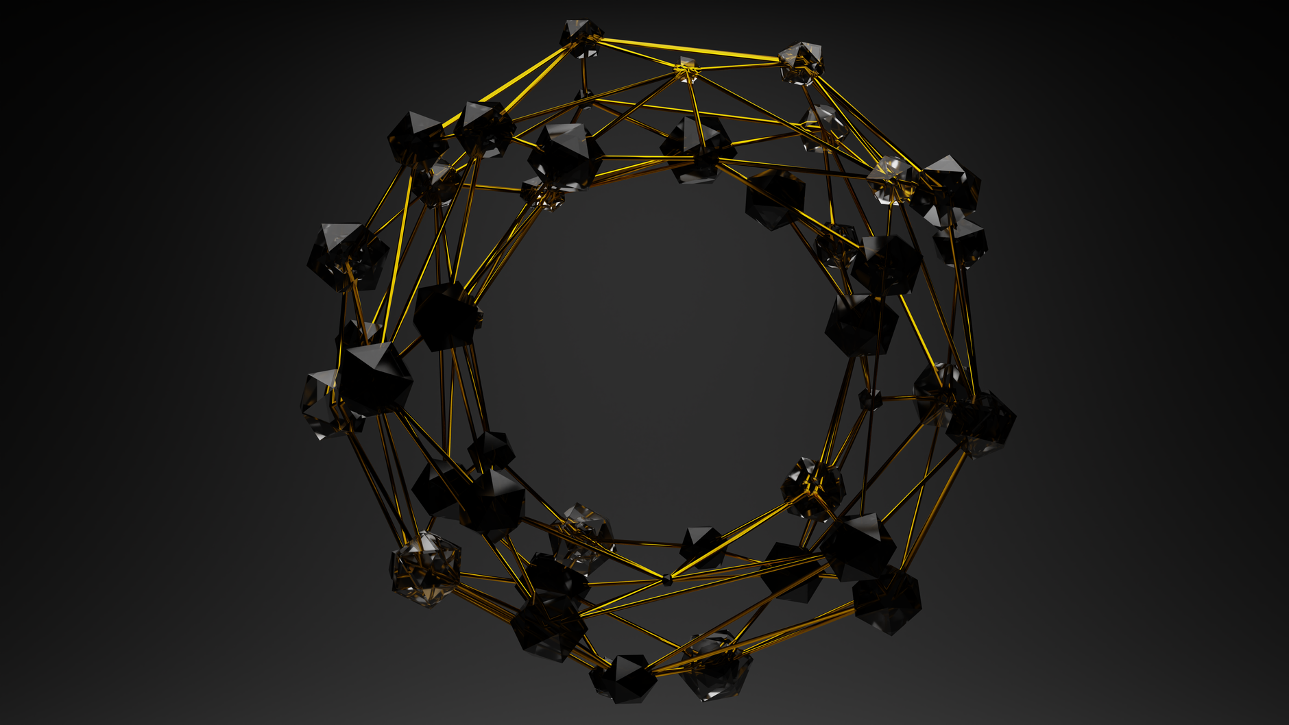 Abstract visualization of interconnected data nodes representing a knowledge graph